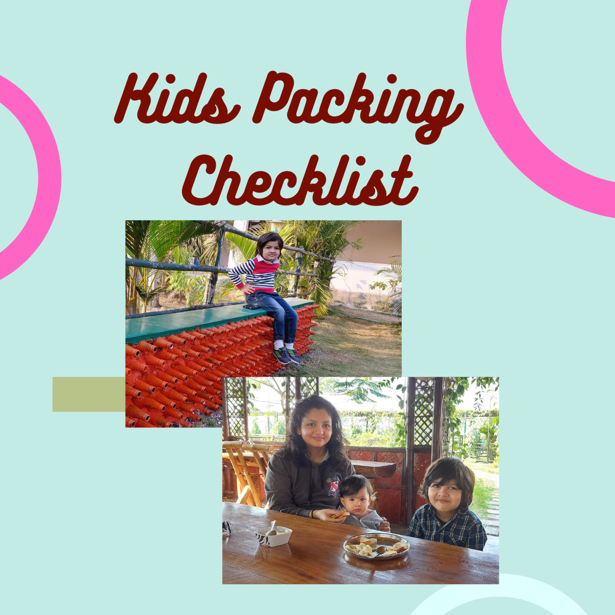 Kids Packing Checklist for one day outing